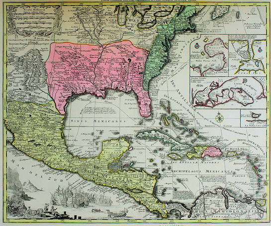 Map US Caribbean Central America 